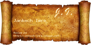 Jankech Imre névjegykártya